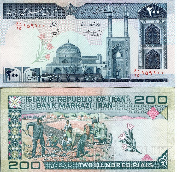Иран 200 риалов UNC