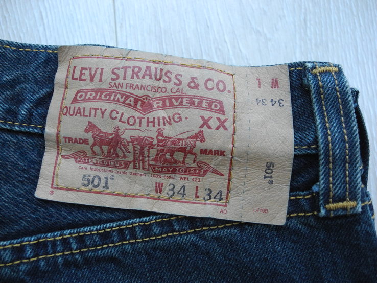 Джинсы Levis 501 34/34 ( Dominican Republic USA ) Сост Нового, photo number 3