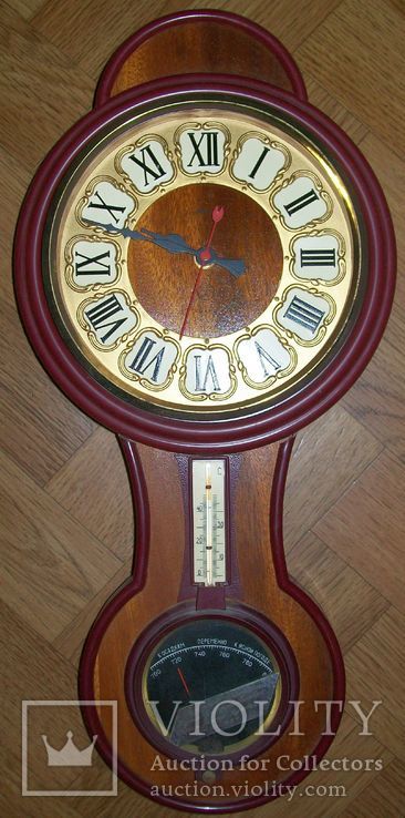 Часы настенные "Маяк" с барометром и термометром. СССР., фото №2