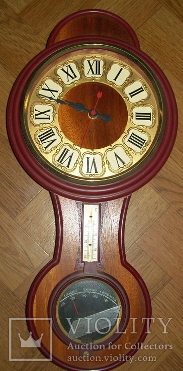 Часы настенные "Маяк" с барометром и термометром. СССР., фото №5