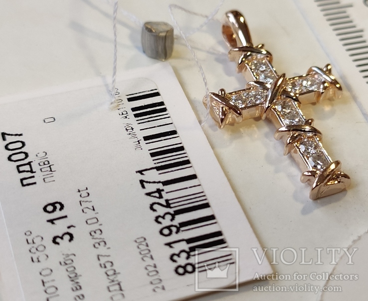 Крест с бриллиантами, фото №4