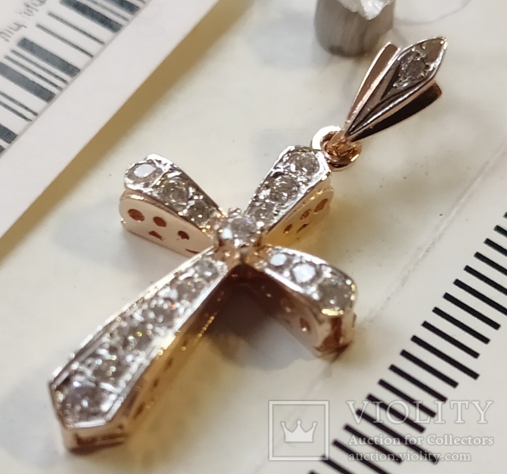 Крест, бриллианты пд001, фото №5