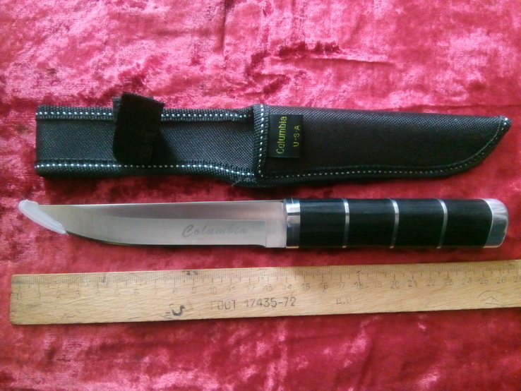 Нож с наборной деревяной ручкой, фото №3