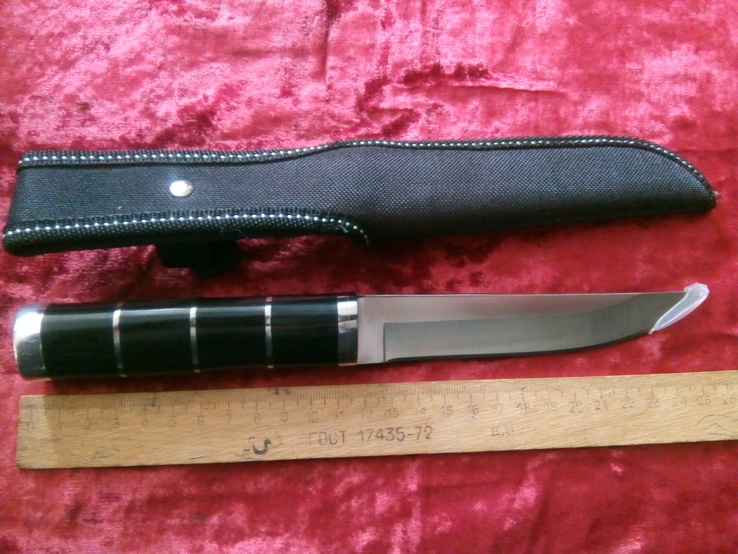 Нож с наборной деревяной ручкой, фото №4