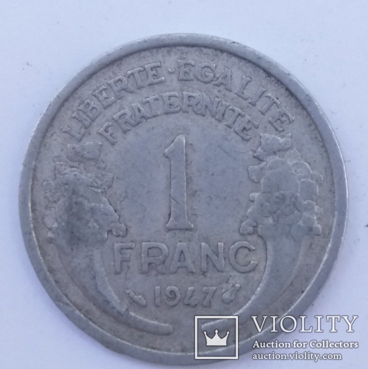 Франція 1 франк, 1947, фото №2
