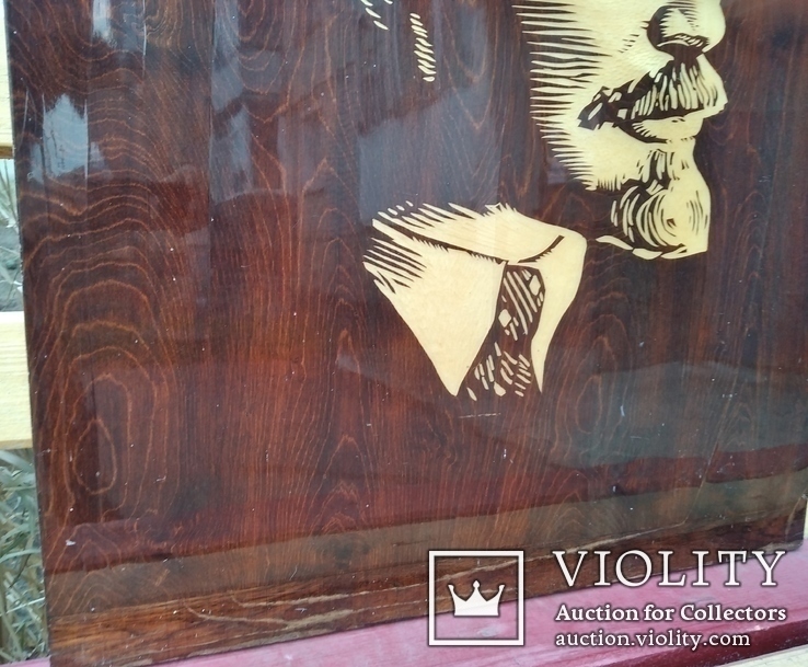 Большой портрет В.И. Ленина на доске (дсп), фото №8