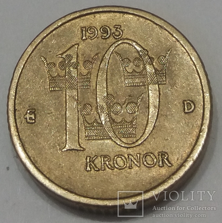 Швеція 10 крон, 1993, фото №2
