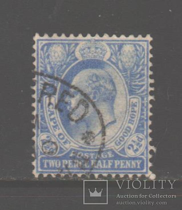 Брит. Капская колония. 1902. Эдуард VII, 2 1/2 п., гаш.