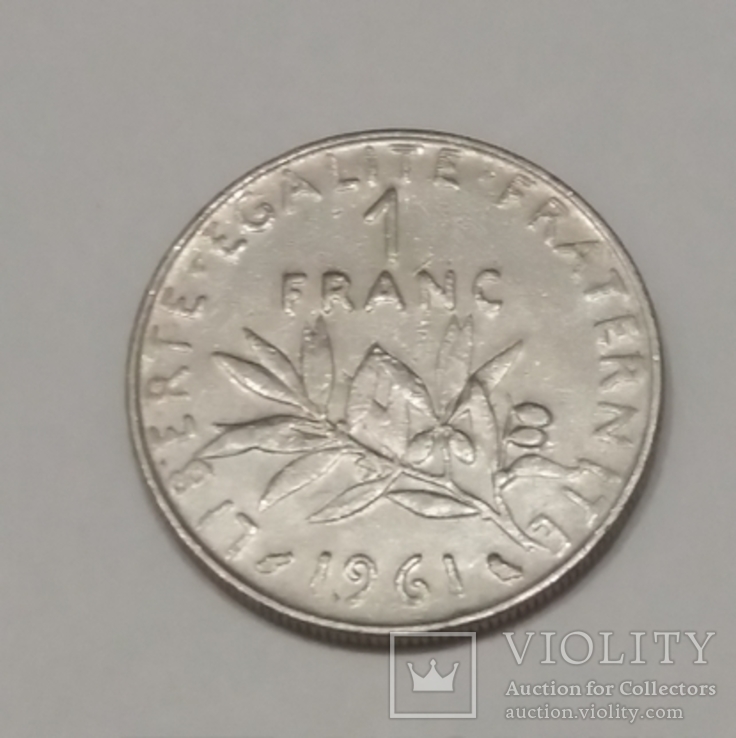Франція 1 франк, 1961, фото №2
