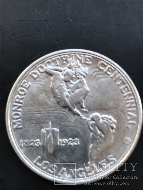 50 центов США 1923 Доктрина Монро серебро, фото №2