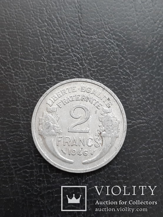 Франция 2 франк 1946, фото №3