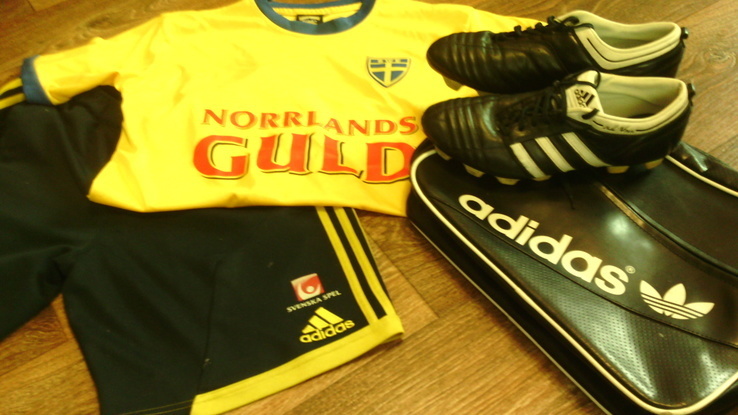 Adidas набор футбольный Швеция - футболка,шорты,копы,сумка, фото №2