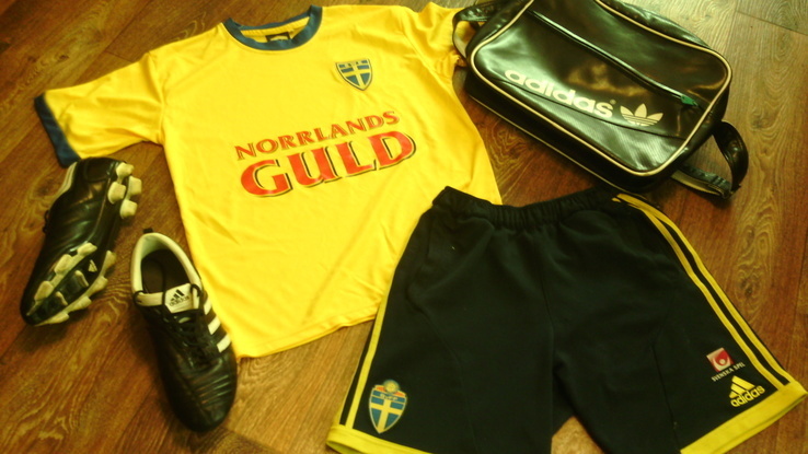 Adidas набор футбольный Швеция - футболка,шорты,копы,сумка, numer zdjęcia 3