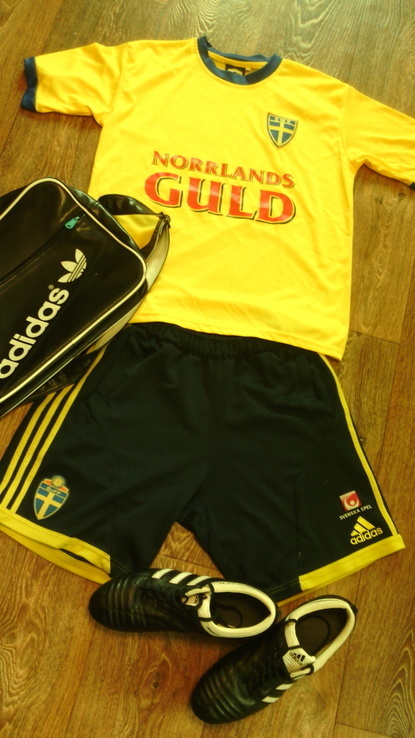 Adidas набор футбольный Швеция - футболка,шорты,копы,сумка, фото №4