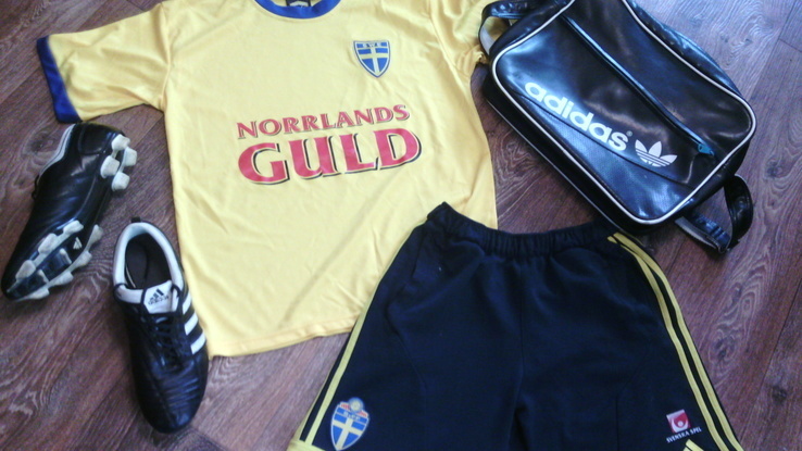 Adidas набор футбольный Швеция - футболка,шорты,копы,сумка, numer zdjęcia 5