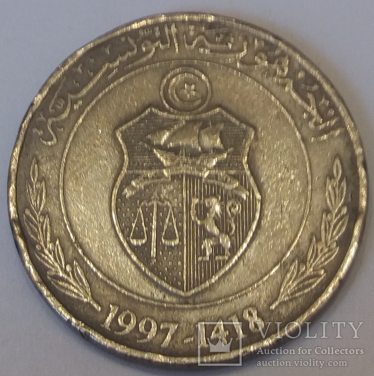 Туніс 1 динар, 1997, фото №2