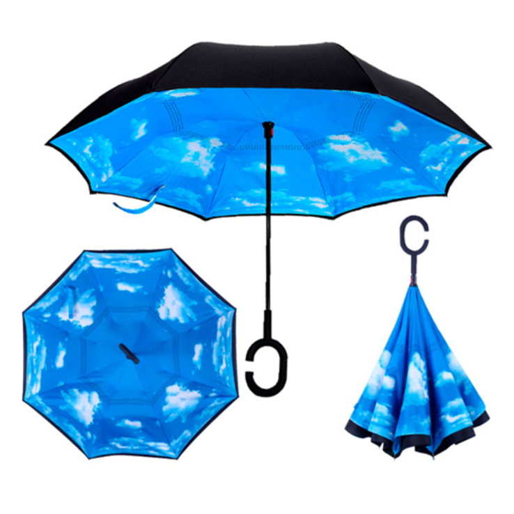 Зонт обратного сложения Up-Brella голубое небо, фото №2