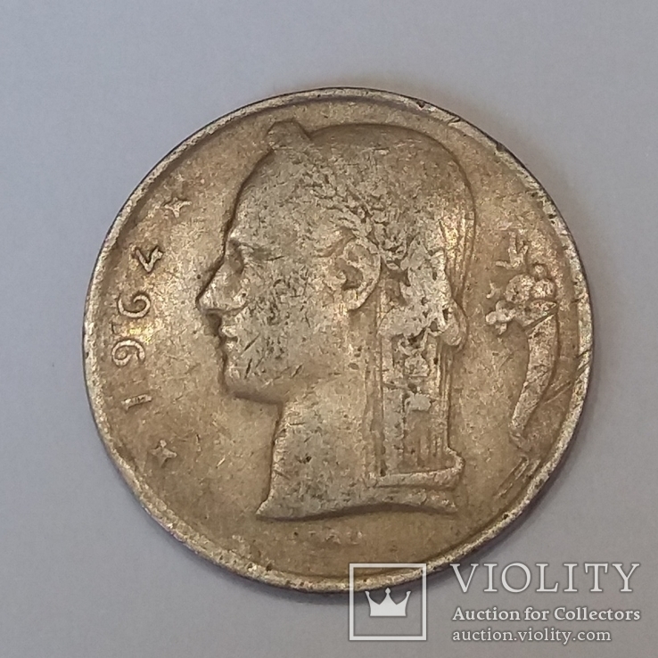 Бельгія 5 франків, 1964, фото №2