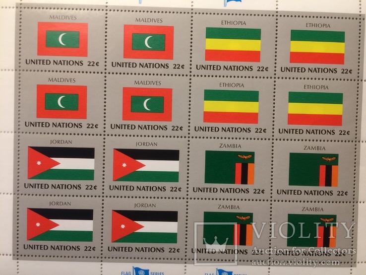ООН - малі аркуші " Прапори"  № 499-514  CV=38.4, фото №4