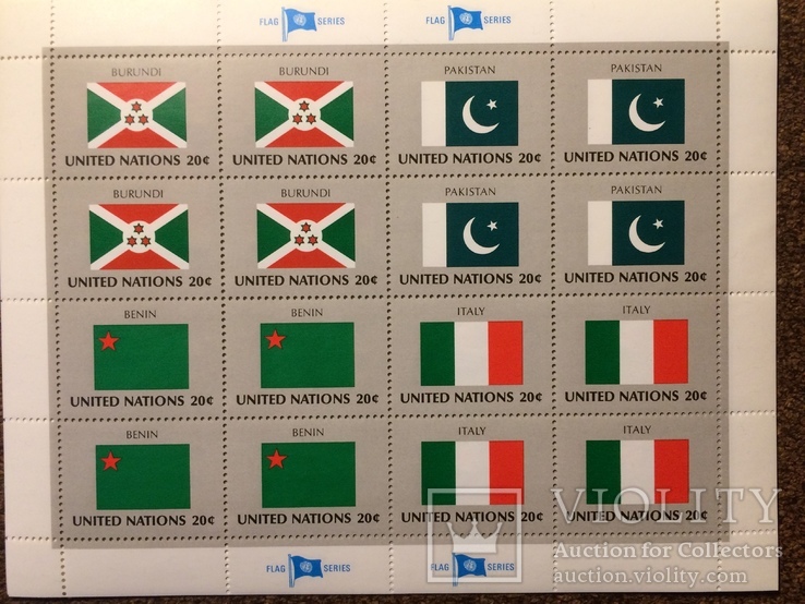 ООН - малі аркуші " Прапори"  № 448-463  CV=36.4, фото №4