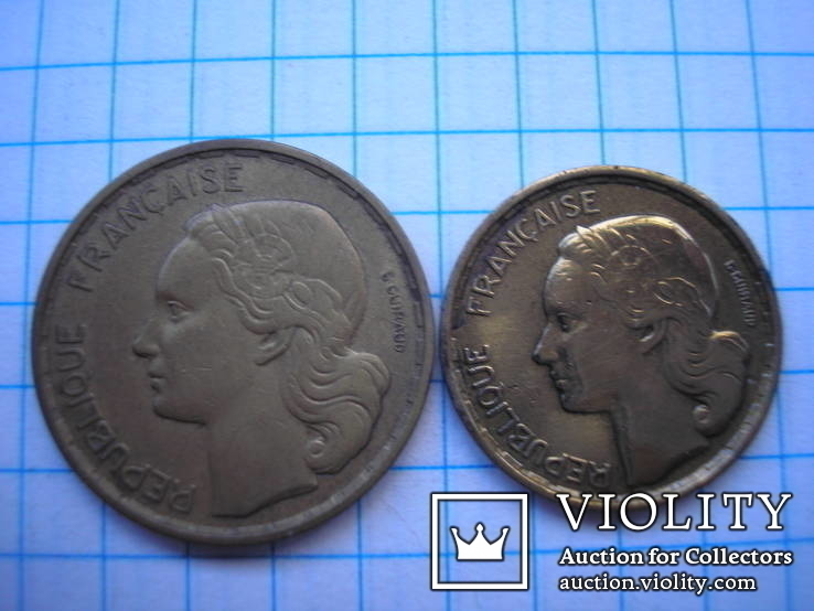 20, 10 франков 1952, 1953 годы., фото №3