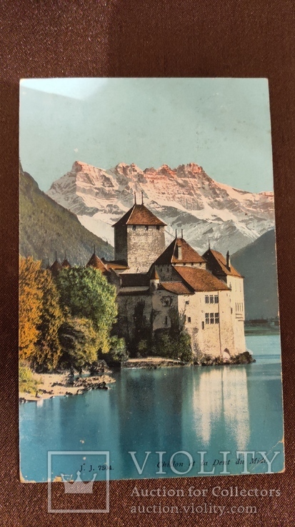 Швейцария. Замок над водой. Цветная. (2303)