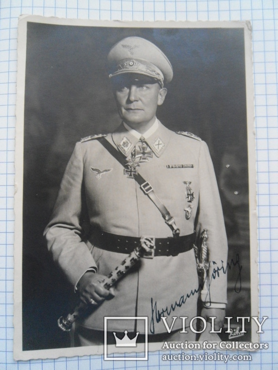 Автограф Германа Геринга на его фото, фото №6