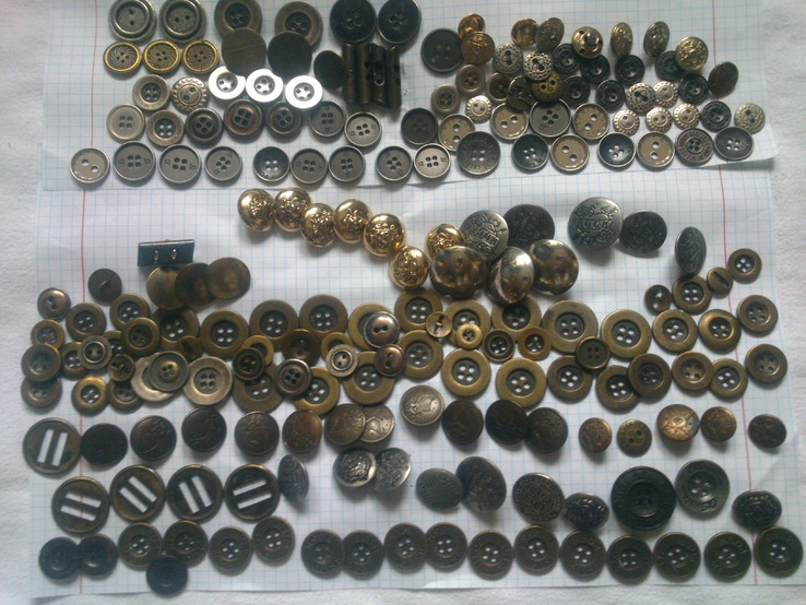 Пуговицы (200шт)метал, фото №2