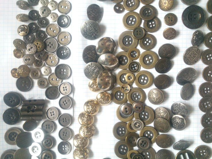 Пуговицы (200шт)метал, фото №5