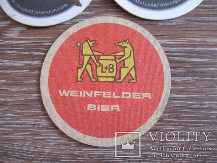 Бирдекель 3 штуки  Weinfelder Bier Stella Artois, фото №5