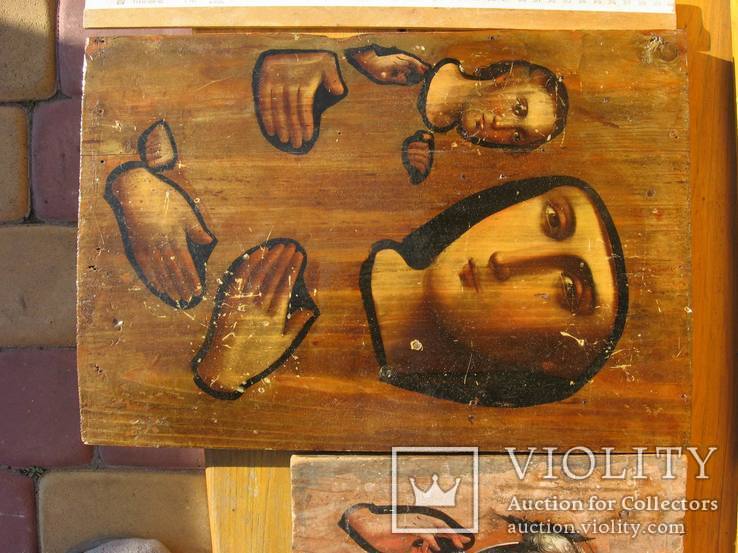 2 иконы под оклад ,Николай и Богородица, фото №4