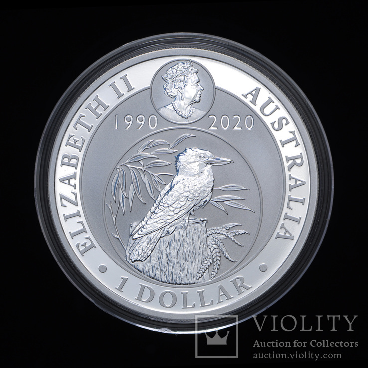 1 Доллар 2020 30 Лет Монете Кукабарра, Австралия Унция, фото №2
