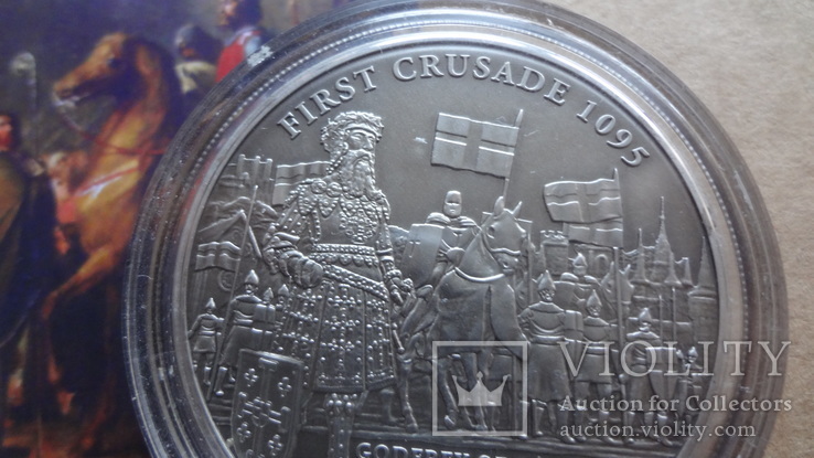 5  долларов 2009 1-й крестовый поход о-ва Кука тираж 1000  серебро, фото №3