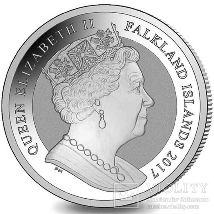 Серебряная монета Фолклендские острова " Борьба за независимость" Редкая монета, фото №3