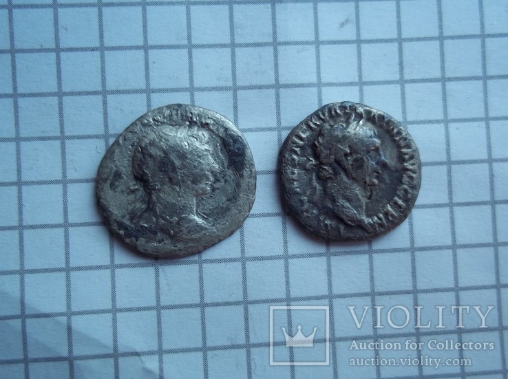 Два срібних денарія Траяна., фото №3