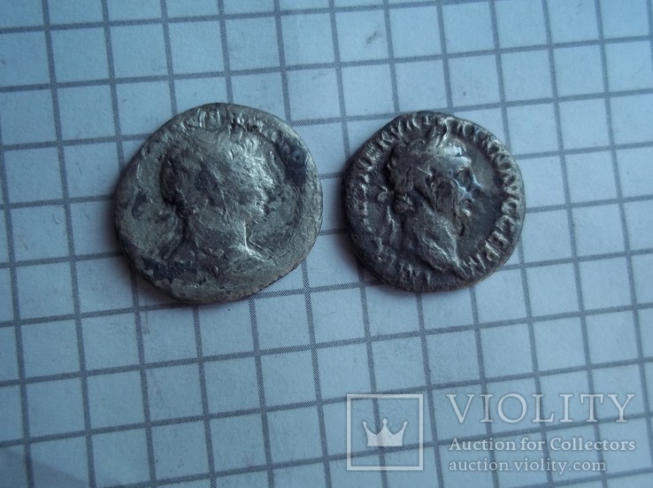 Два срібних денарія Траяна., фото №8