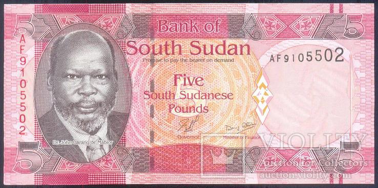 Южный Судан - 5 фунтов 2011 - P6 - UNC, Пресс, фото №3