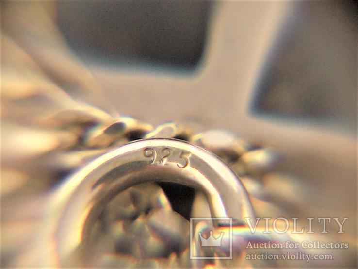 Цепочка ожерелье серебро 925 проба 3,88 грамма длина 38 см., фото №8