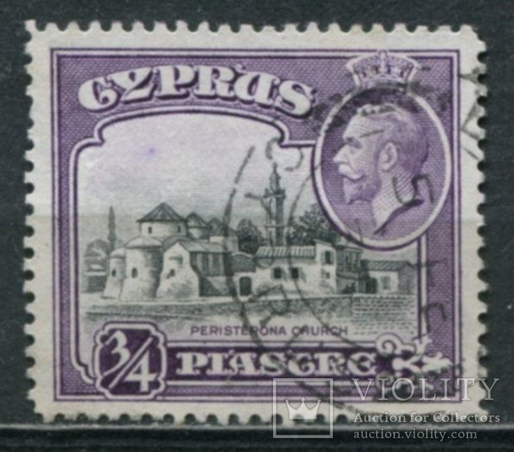 1934 Великобритания колонии Кипр 3/4 pia, фото №2