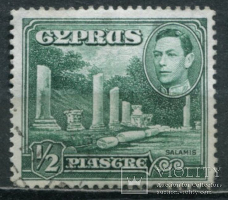 1938 Великобритания колонии Кипр 1/2 pia, фото №2
