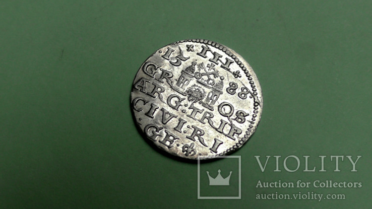 3 гроша 1588 г. Сигизмунд 3 Ваза. Рига (R1), фото №11