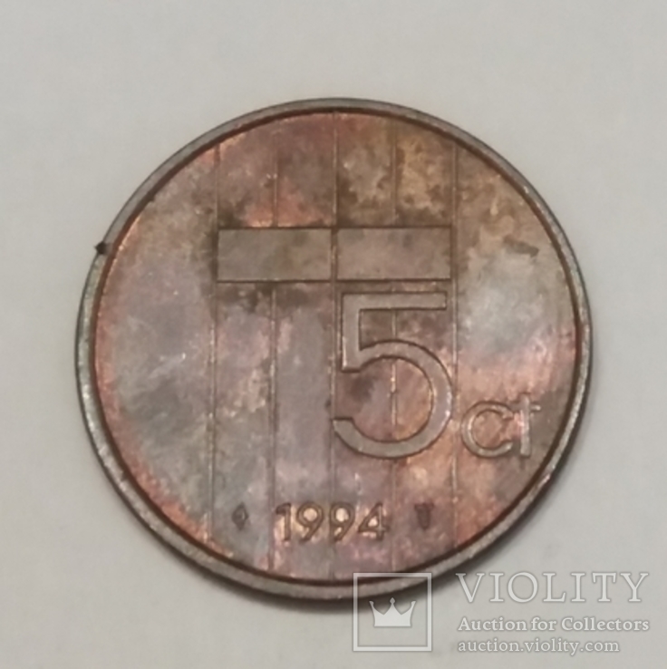 Нідерланди 5 центів, 1994, фото №3