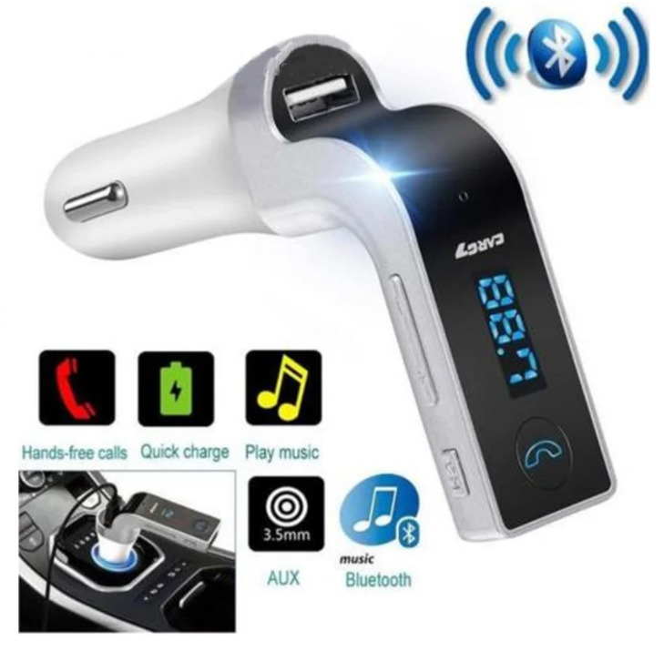 Авто FM модулятор Car G7 (4 в 1) FM Modulator Bluetooth + USB + microSD Трансмиттер, фото №2