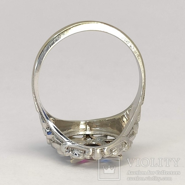 Масонское дамское золотое кольцо, фото №3