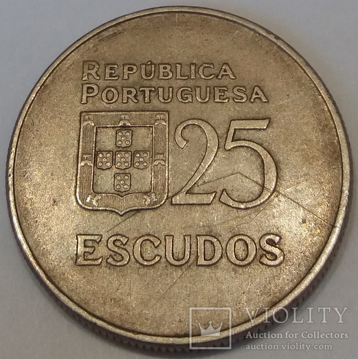 Португалія 25 ескудо, 1984, фото №3