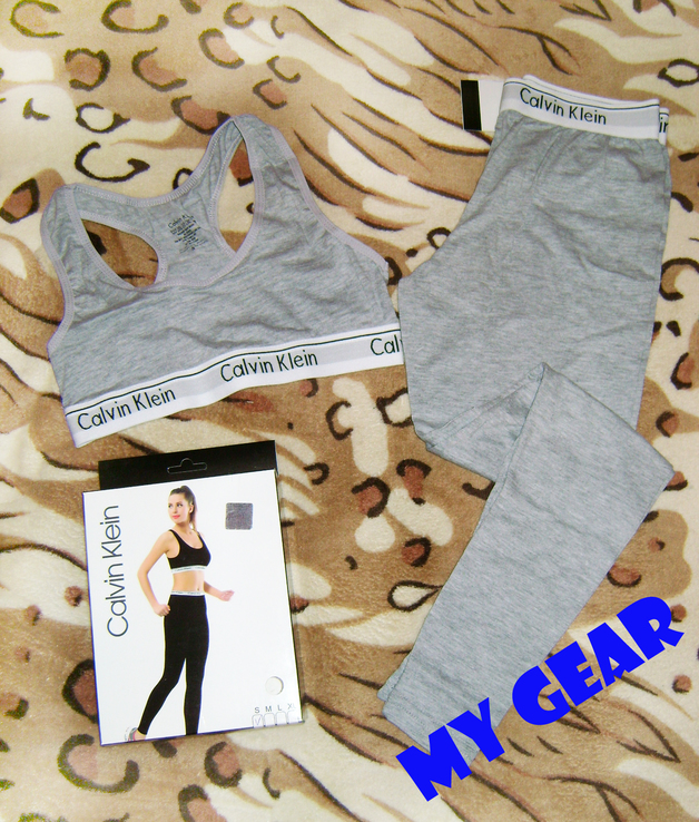 Женское белье для фитнеса  Calvin Klein комплект топ лосины, фото №3