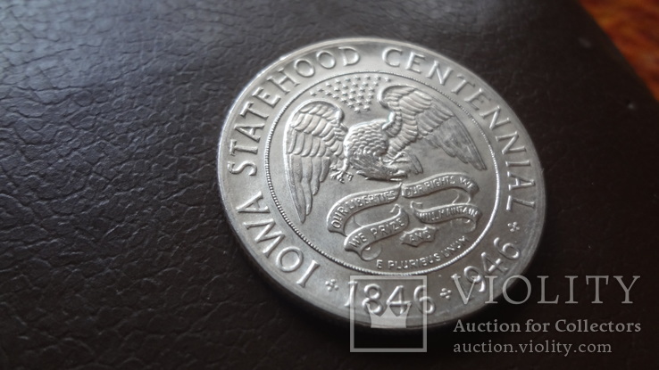 50  центов  1946  США  100 лет штату Айова  серебро     (Ф.5.10)~, фото №3