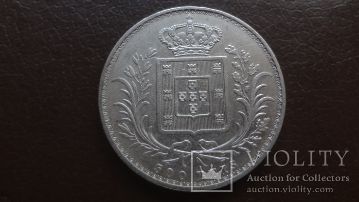 500  рейс 1886  Португалия  серебро    (Ф.5.16)~, фото №3