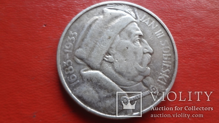 10  злотых  1933  Польша  Сабесский  серебро    (4.4.8)~, фото №2