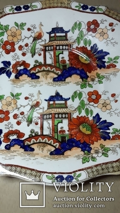 Фарфоровая декоративная настенная тарелка. Китай ., photo number 3
